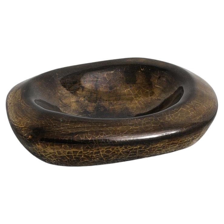 Ciotola in ceramica smaltata dorata di Denise Gatard, 1960 in vendita