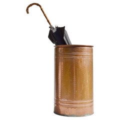 French Mid-Century Hammered Copper Umbrella Stand, France, circa 1950