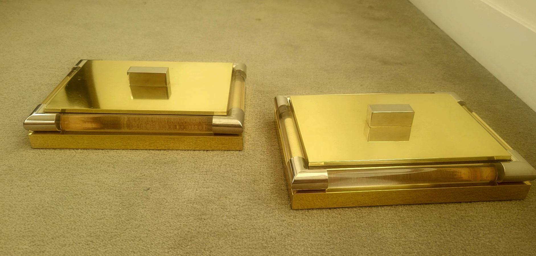 Late 20th Century French Mid Century Jewellery Pair of Boxes