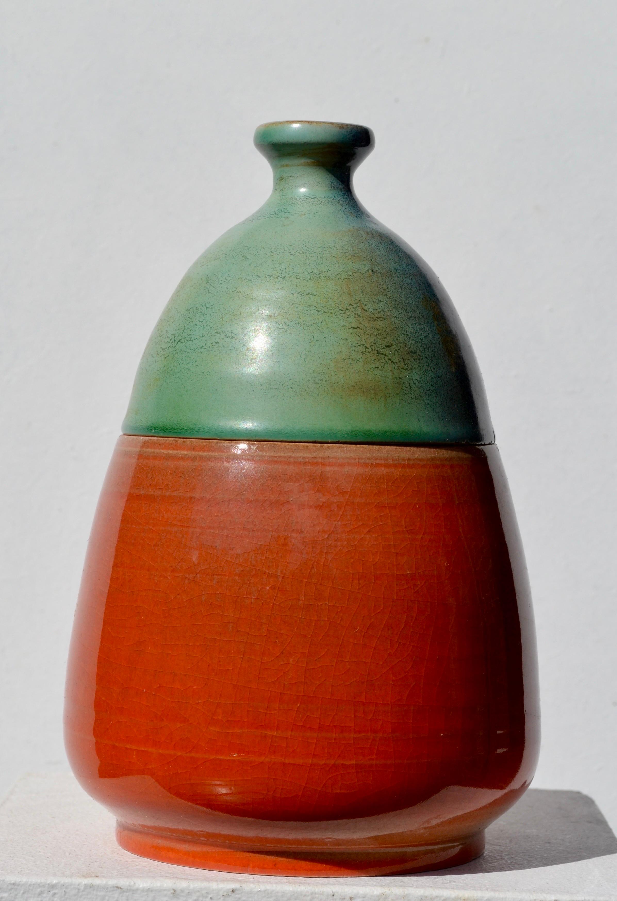 Mid-Century Modern Pot en céramique à couvercle du milieu du siècle dernier, vers les années 1950 en vente