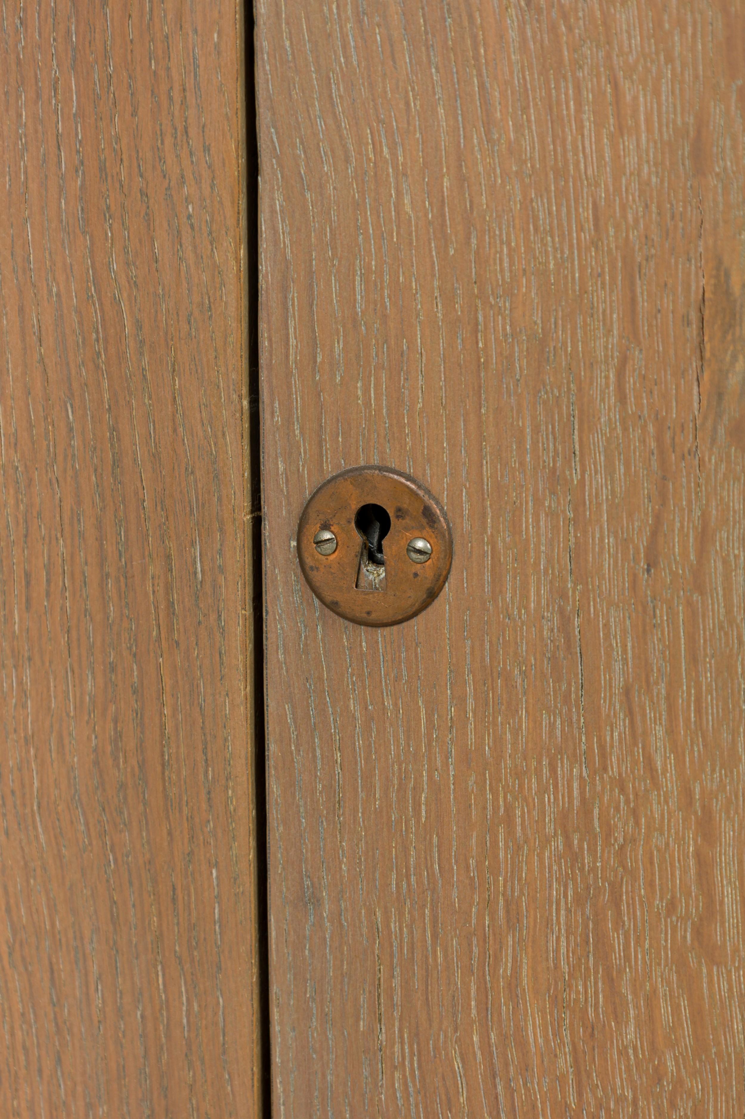 Credenza francese di metà secolo in Oak Oak Oak, stile Jacques Adnet in vendita 7