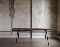 French Mid-Century Live Edge Wood Desk, circa 1960s