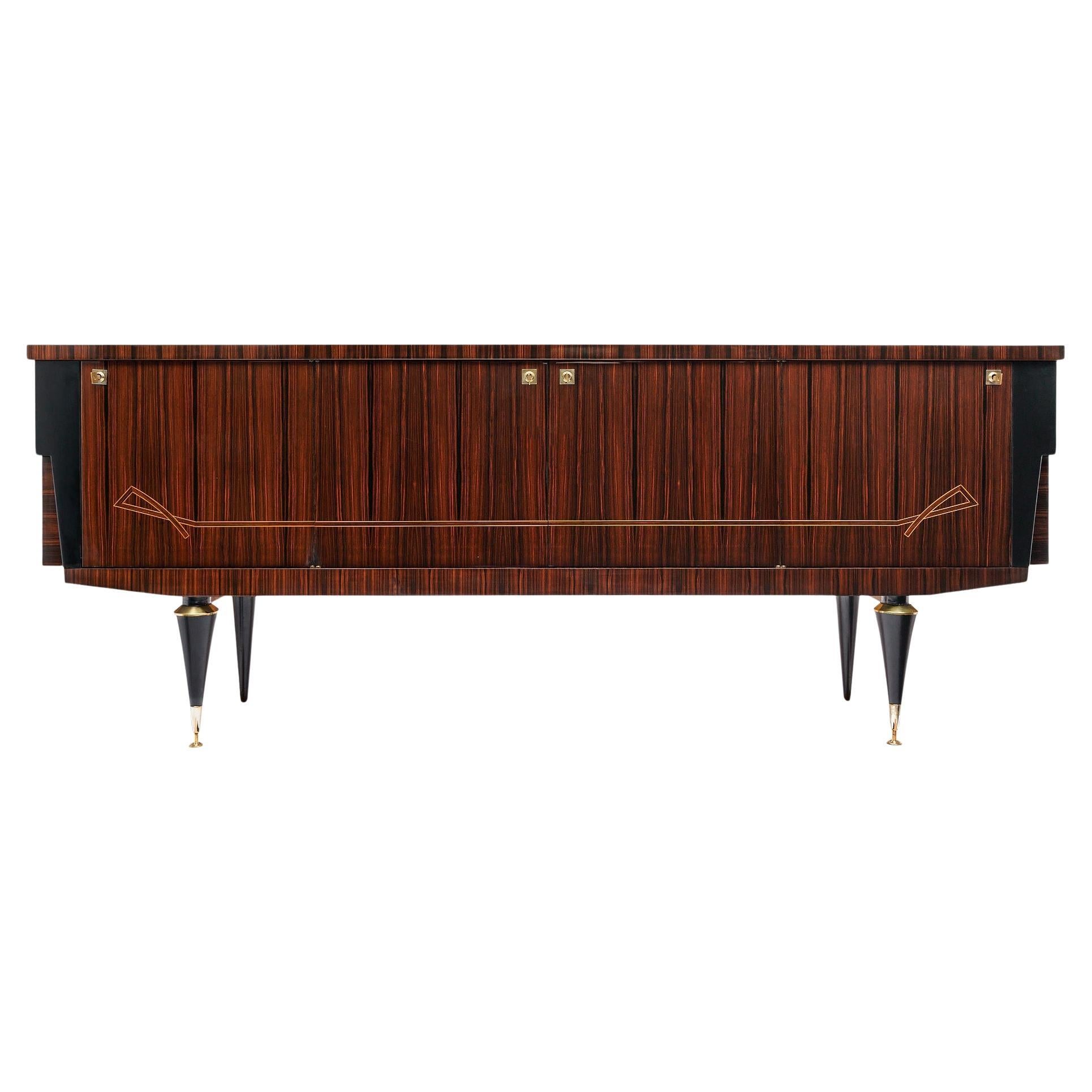 French Mid-Century Macassar Buffet For Sale