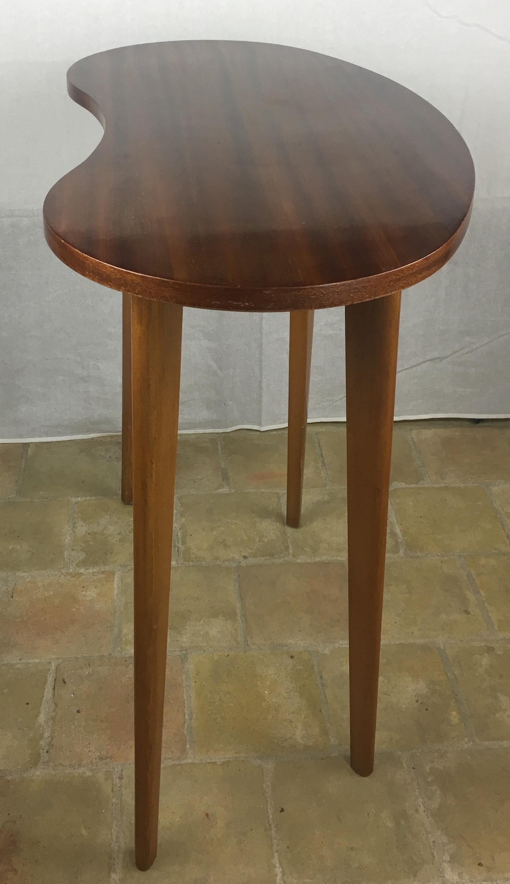 kidney shaped end table