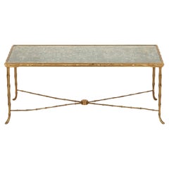 French Mid-Century Maison Bagues Style Brass Coffee Table