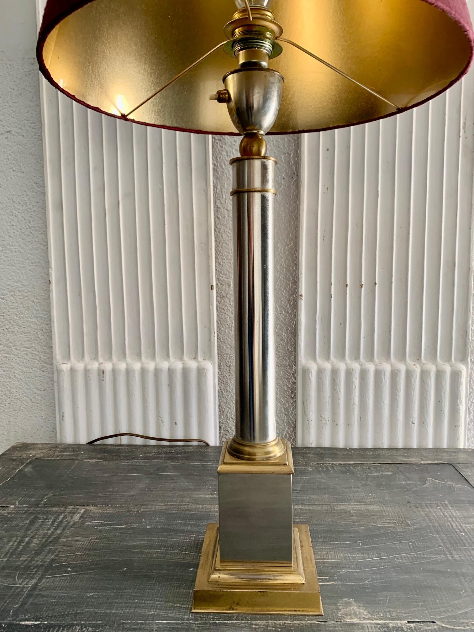 French, Mid-Century Maison Jansen Style Table Lamp For Sale 6