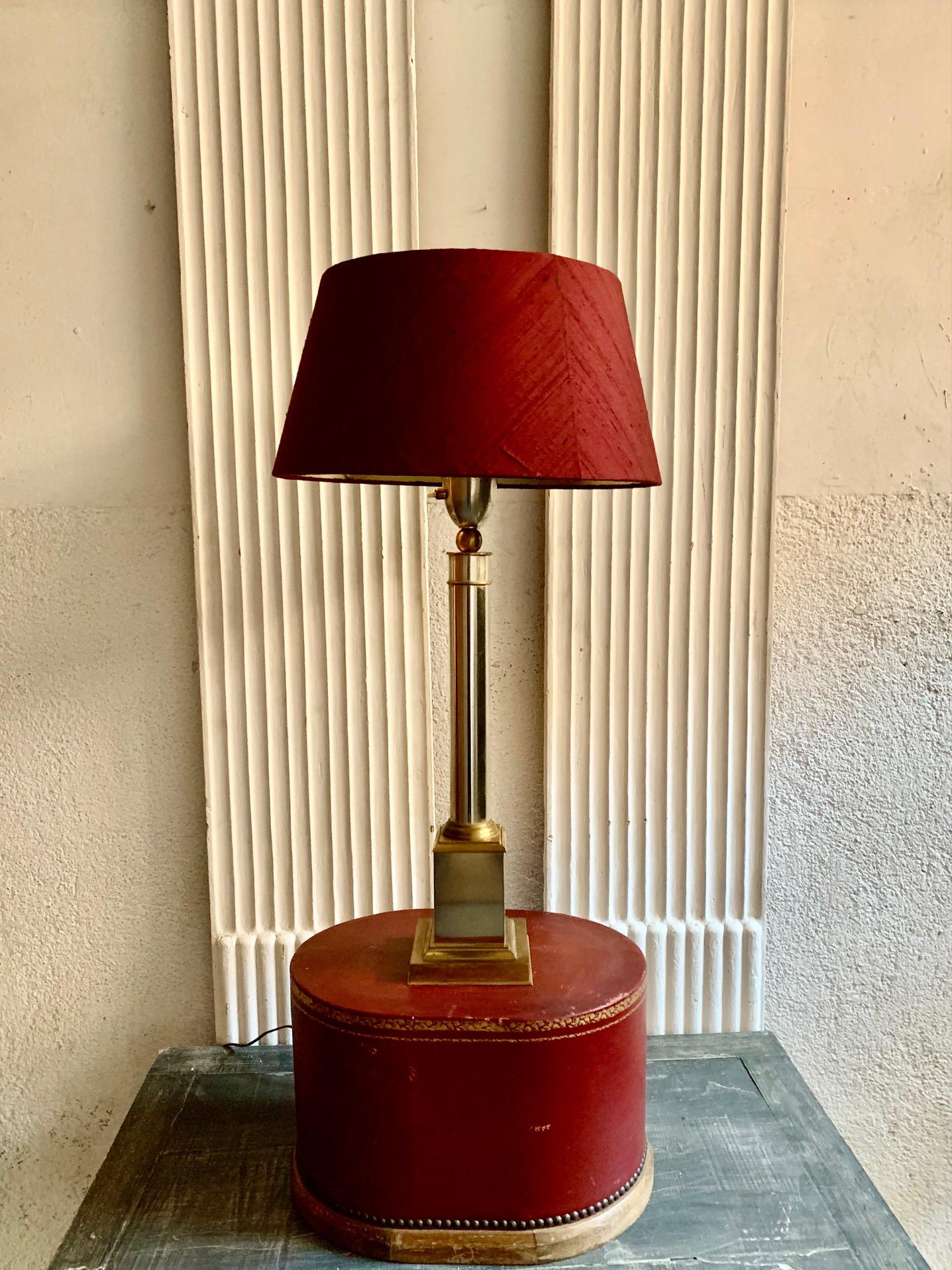French, Mid-Century Maison Jansen Style Table Lamp In Good Condition For Sale In Madrid, ES
