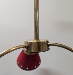 French Mid Century Maison Lunel Brass Chandelier