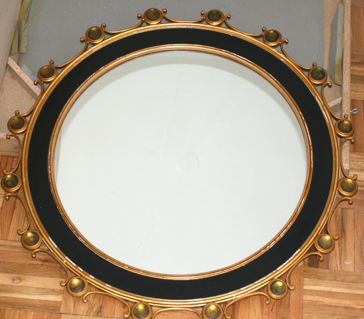 French Midcentury Mirror, Attributed to Jansen 6