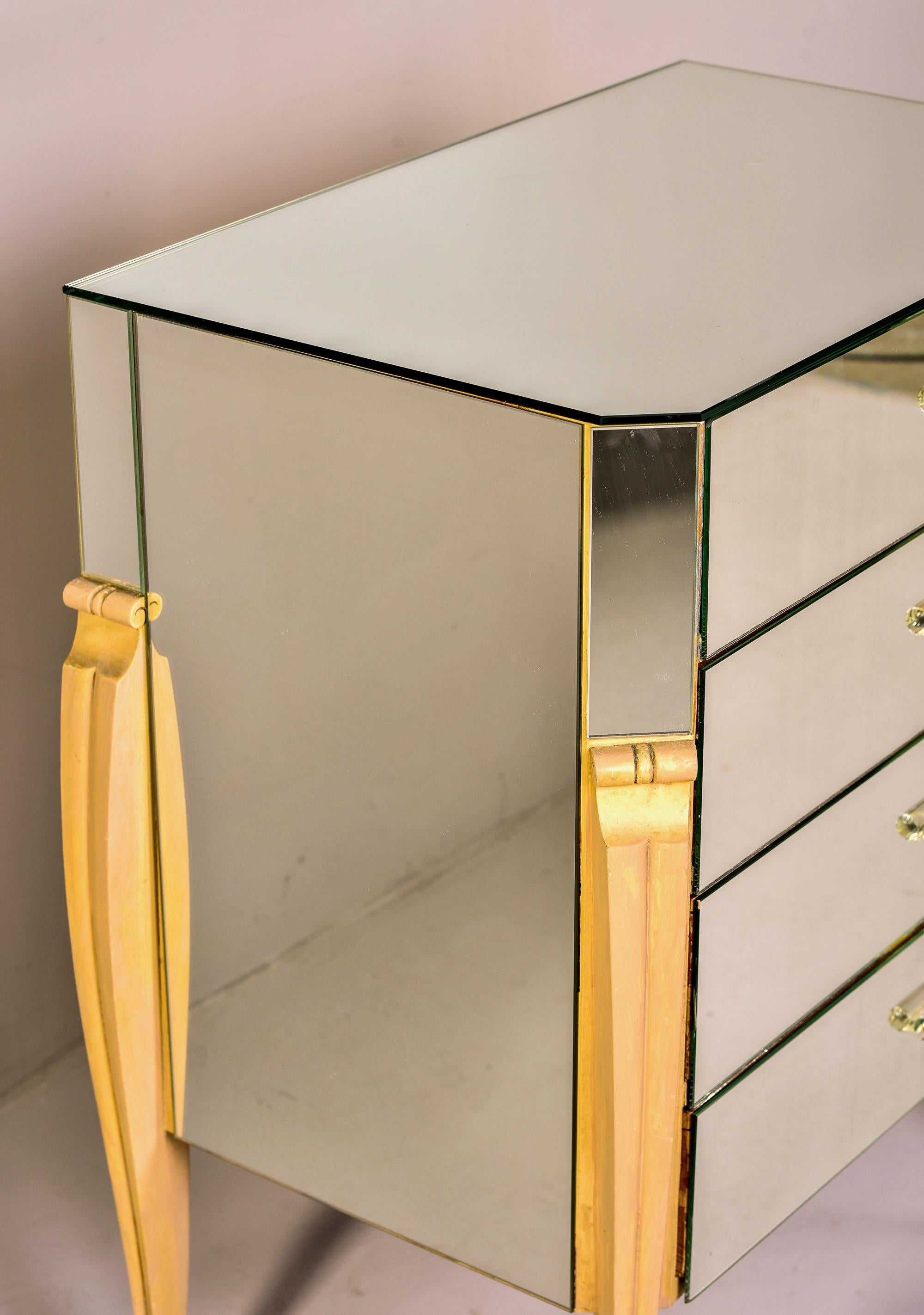 French Mid Century Mirrored Chest of Drawers 2