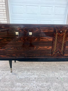 French Mid-Century Modern 1950's Macassar Ebony Sideboard