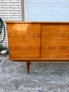 French Mid-Century Modern 1955's Light Macassar Sideboard
