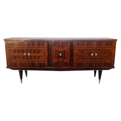 French Mid-Century Modern 1955's Macassar Ebony Sideboard