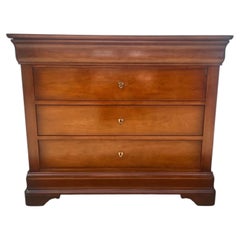 French Mid-Century Modern 1960's Louis Philippe Walnut Commode
