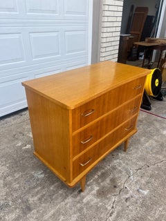French Mid-Century Modern 1960's Walnut Commode