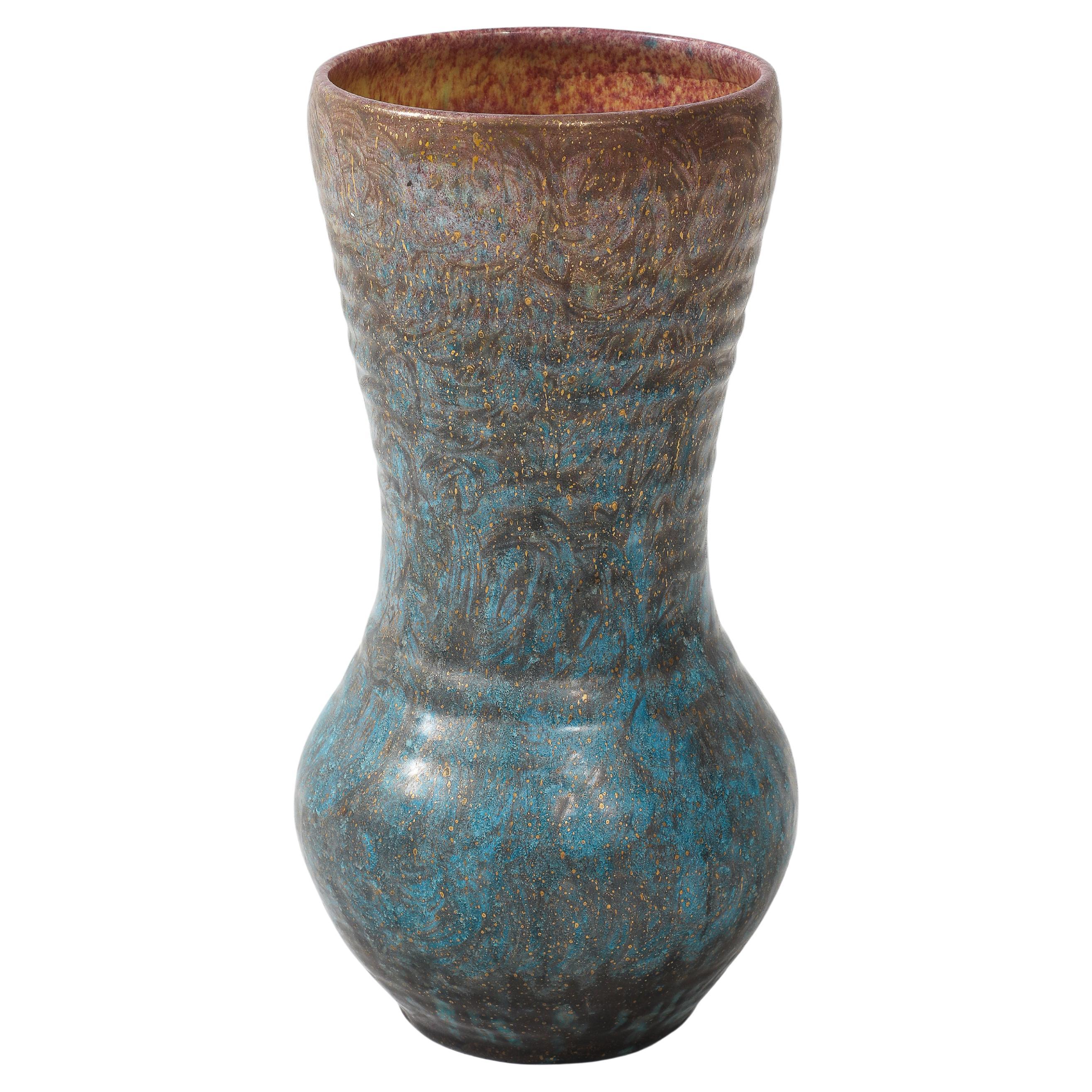 Französische Mid Century Modern Accolay Vase im Angebot