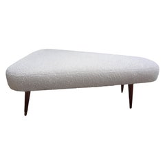 French Mid-Century Modern André Arbus Style Triangular Bench