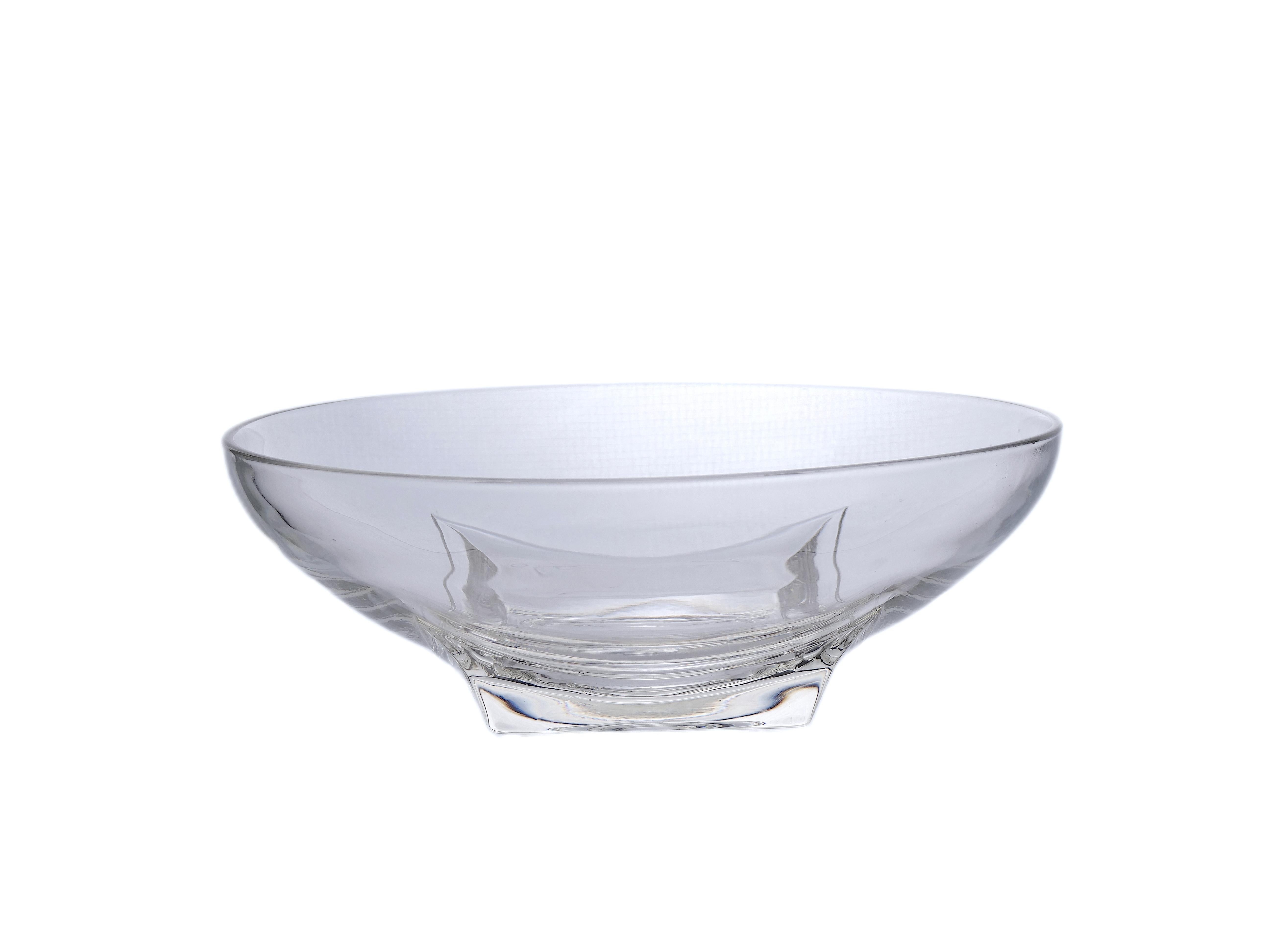 French Mid-Century Modern Art Deco Style Glass Centerpiece Bowl For Sale 5