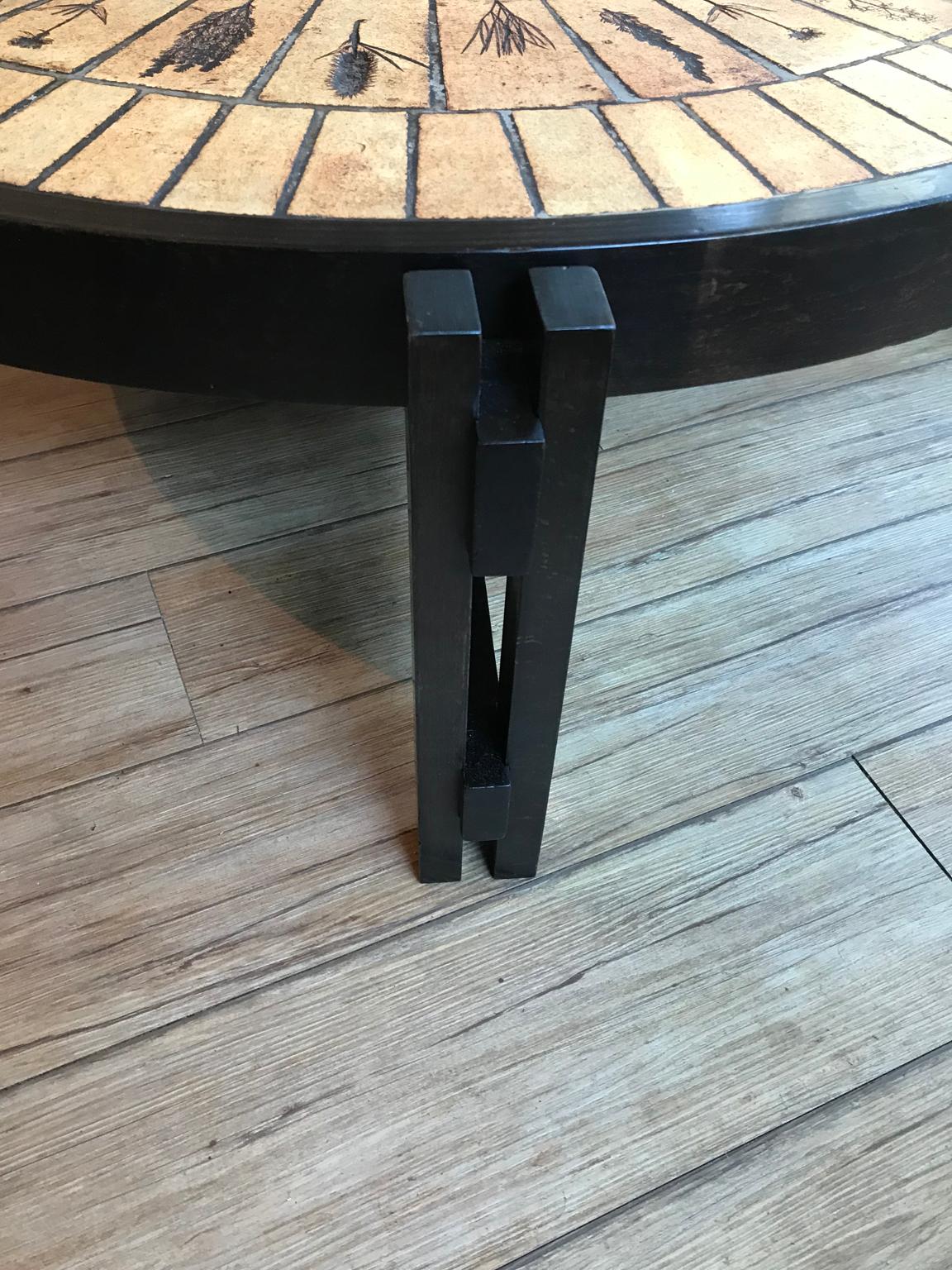 Roger Capron Coffee Table Mid-Century Modern, France  1960 In Excellent Condition In Paris, FR
