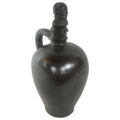 Objet décoratif français moderne du milieu du siècle dernier, noir mat et mat