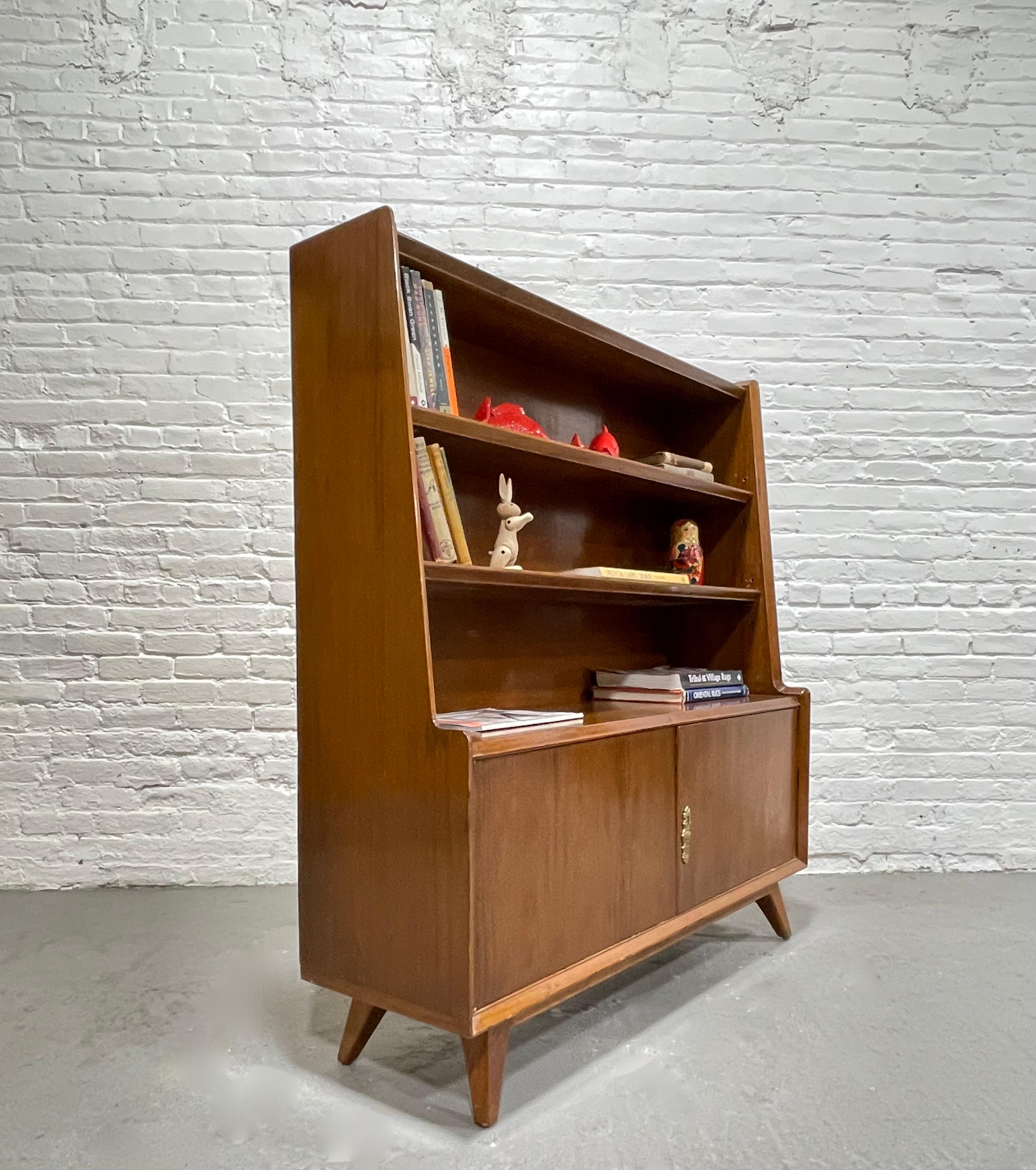 Mahogany FRENCH Mid Century MODERN BOOKCASE, c. 1950's For Sale