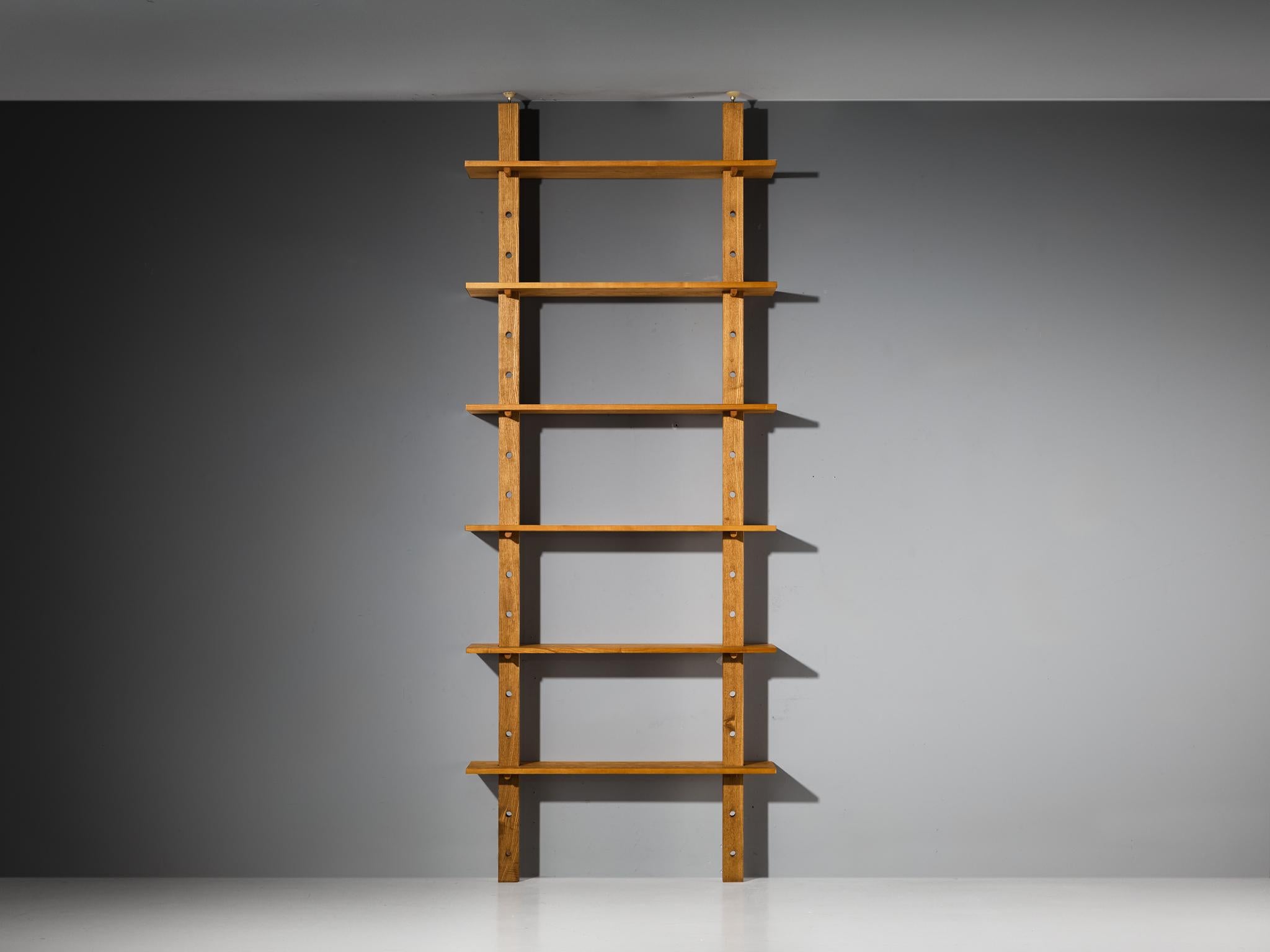 French Mid-Century Modern Bookcase or Shelf Unit in Solid Ash Bon état - En vente à Waalwijk, NL