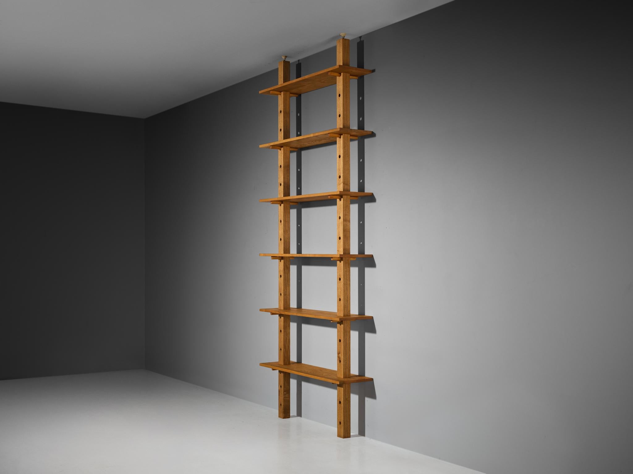 French Mid-Century Modern Bookcase or Shelf Unit in Solid Ash en vente 1