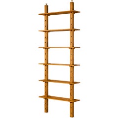 French Mid-Century Modern Bookcase or Shelf Unit in Solid Ash