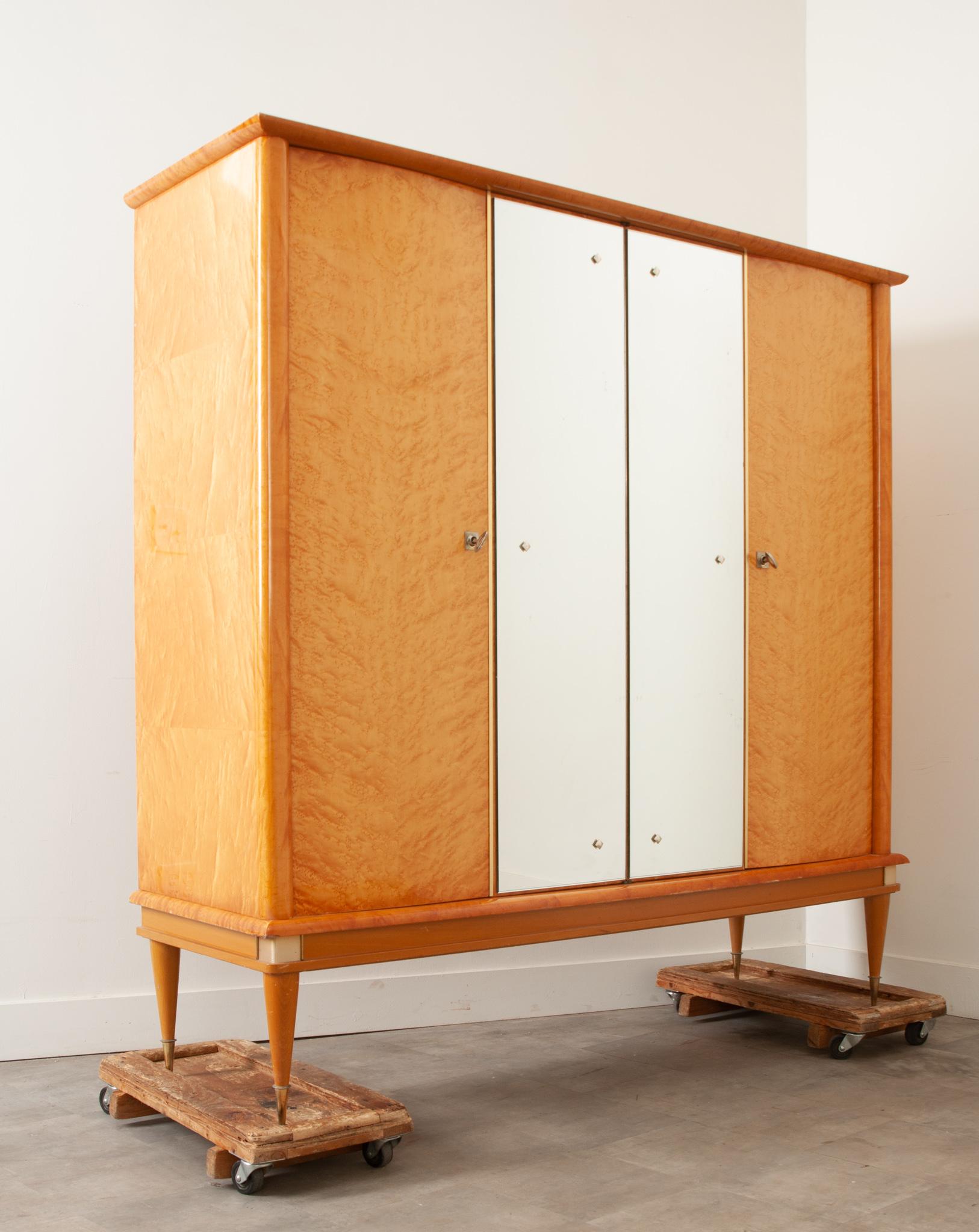 Lacquered French Mid-Century Modern Cabinet For Sale