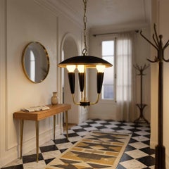French Mid-Century Modern Ceiling Light Attributed to Maison Lunel, 1940s