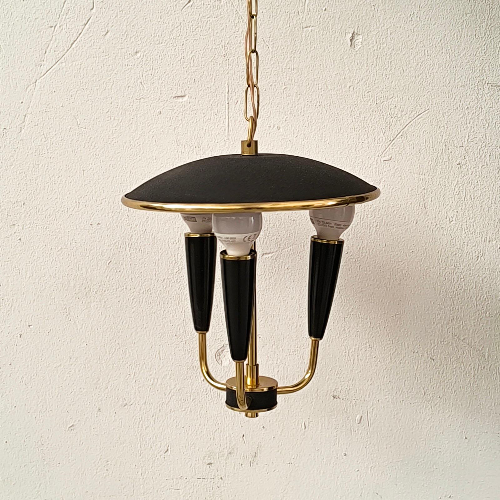 French Mid-Century Modern Ceiling Light Attributed to Maison Lunel, 1940s In Good Condition For Sale In Bochum, NRW