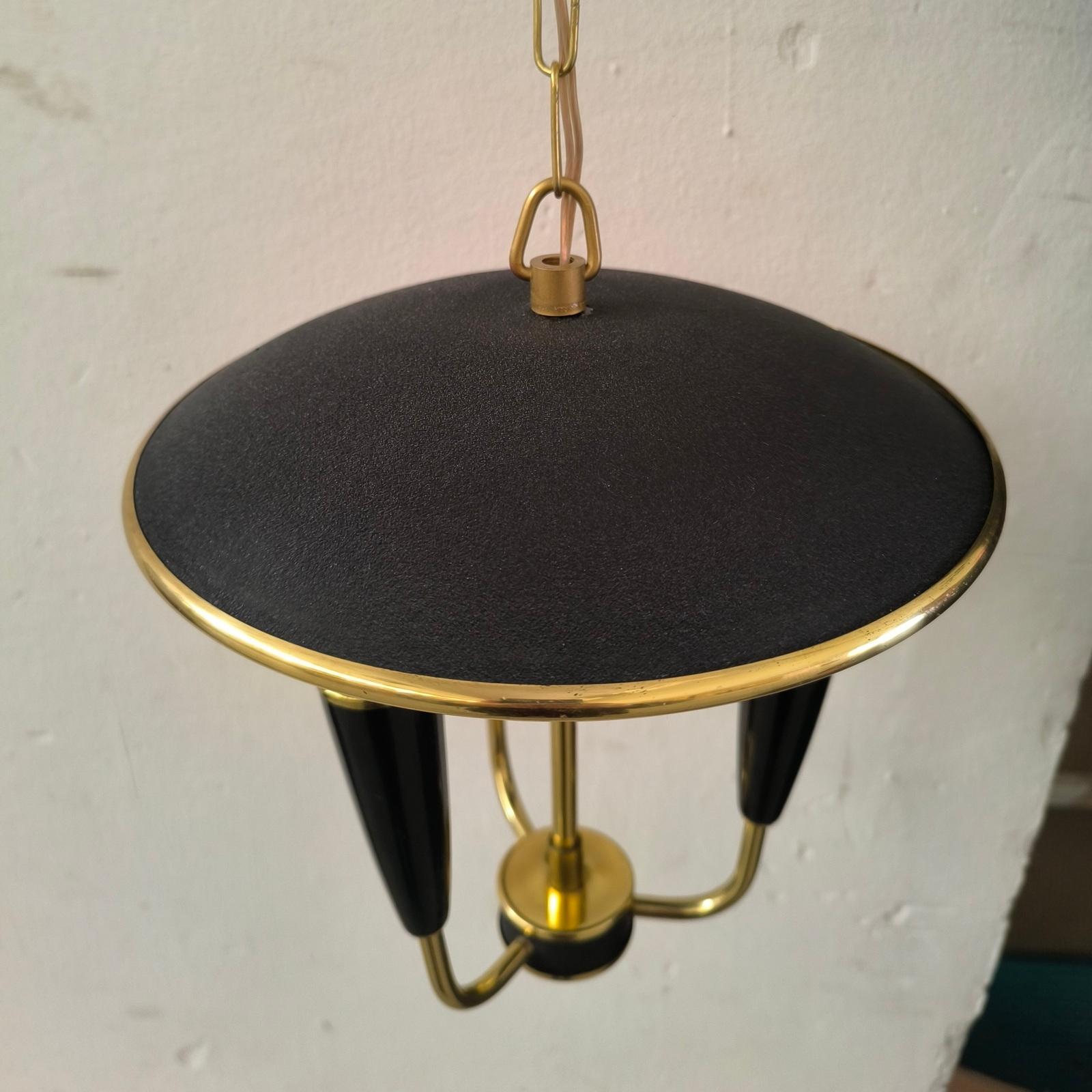French Mid-Century Modern Ceiling Light Attributed to Maison Lunel, 1940s For Sale 2
