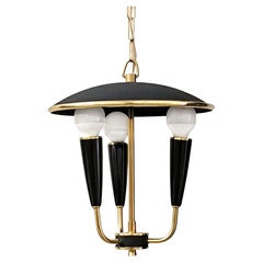 Lámpara de techo moderna francesa de mediados de siglo atribuida a Maison Lunel, década de 1940