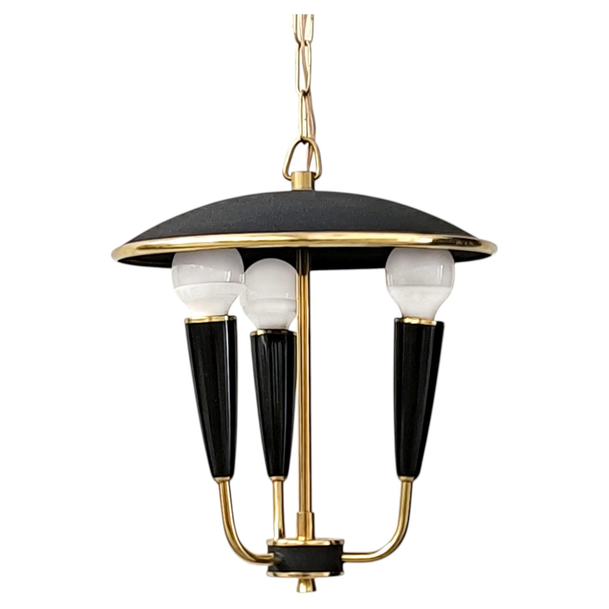 French Mid-Century Modern Ceiling Light Attributed to Maison Lunel, 1940s