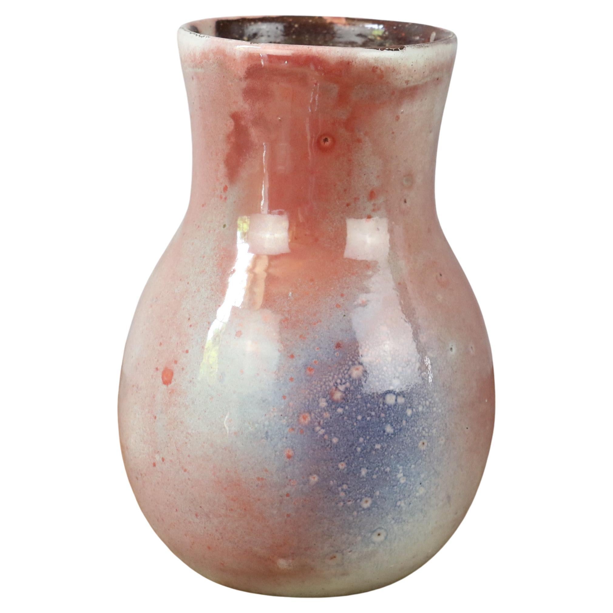 French Mid-Century Modern Ceramic Vase by Robert Chiazzo — Era Ruelland For Sale