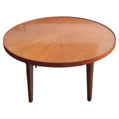 Vintage French Mid-Century Modern Coffee Table in Fiddled Sycamore