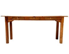 Tavolo consolle francese di metà secolo moderno con tre cassetti, anni '70