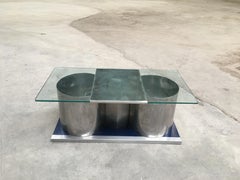 French Mid-Century Modern Francois Monnet Coffee and Cocktail Table, 1970s