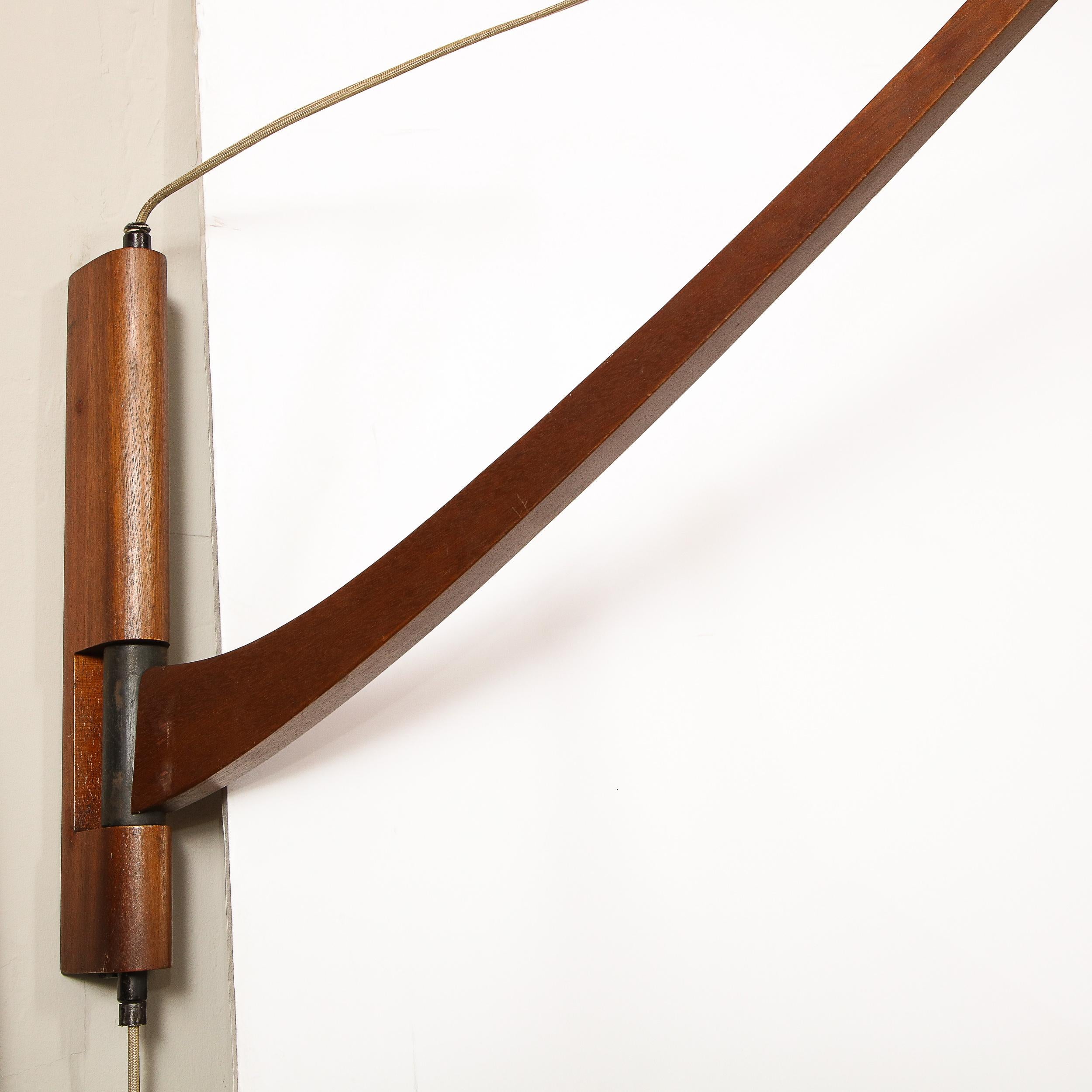 mid century modern swing arm wall lamp