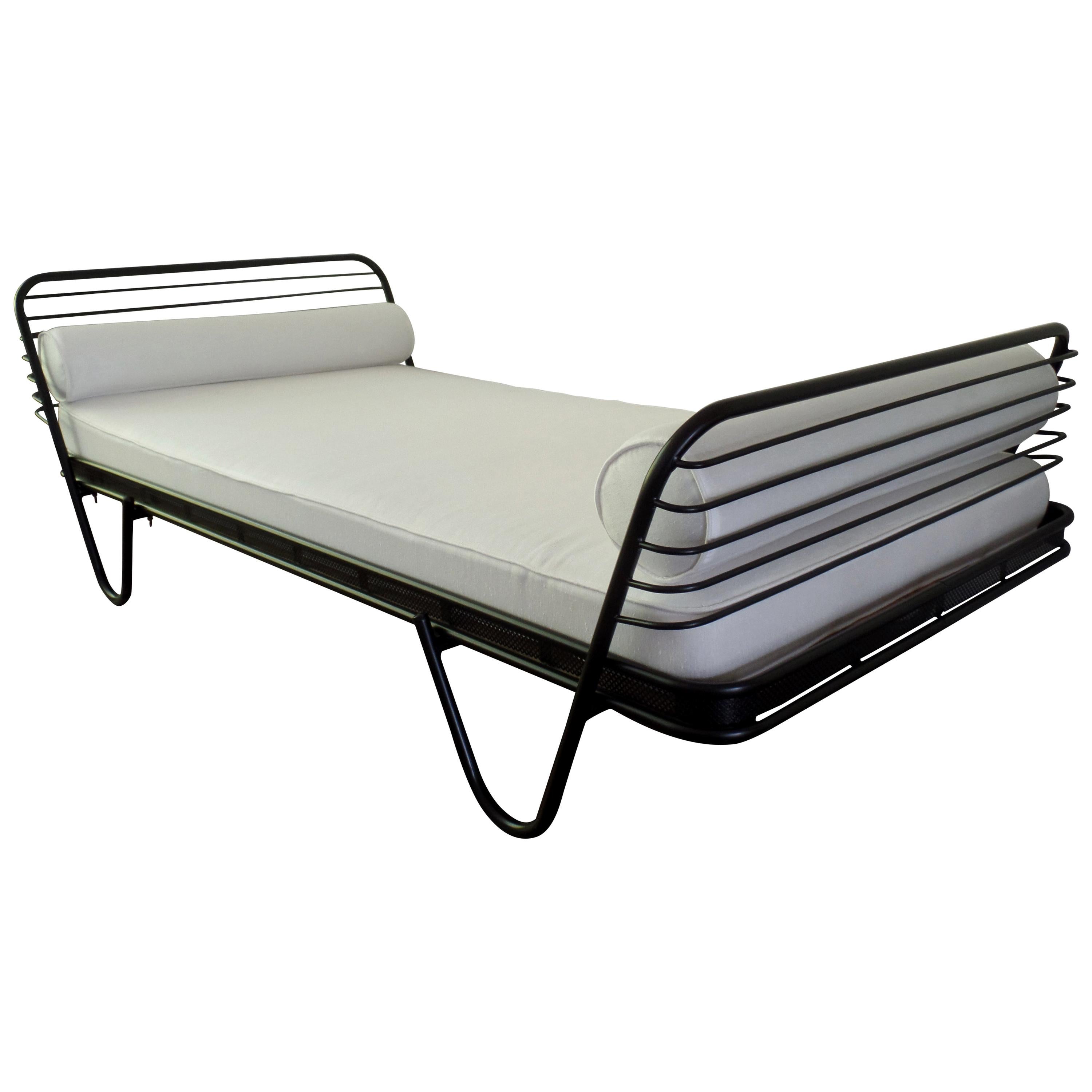 French Mid-Century Modern 'Kyoto' Enameled Iron Daybed / Bed by Mathieu Matégot