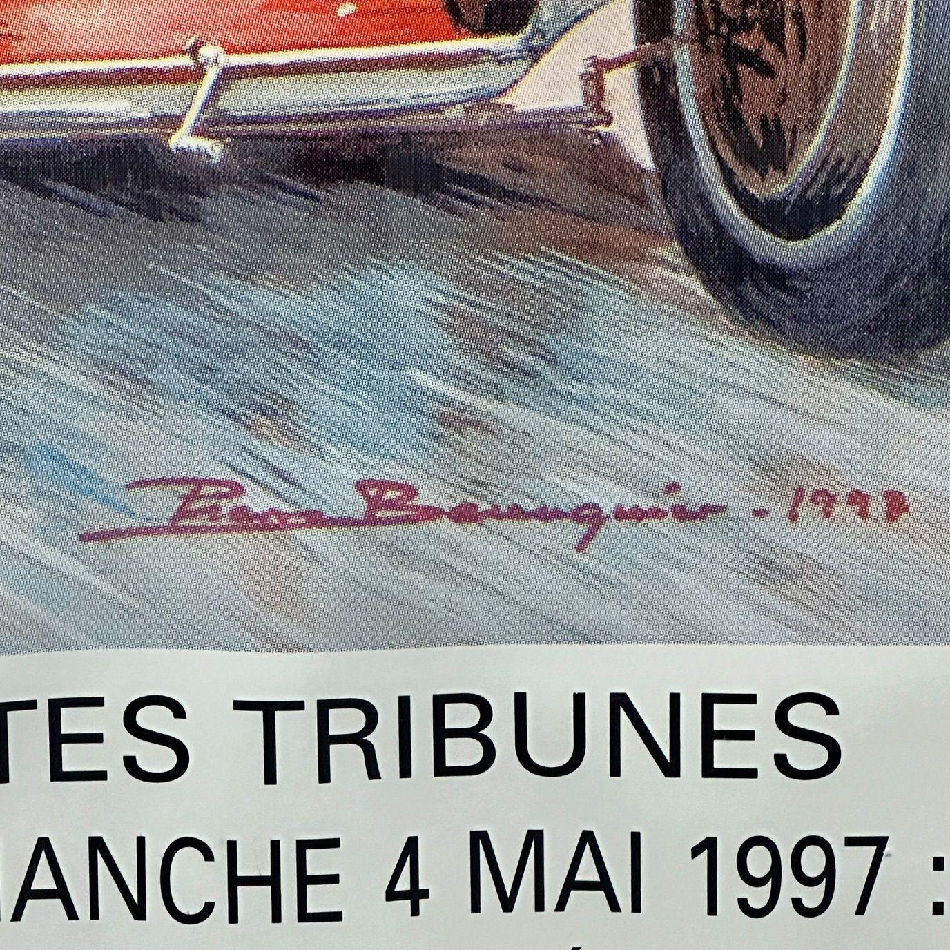 Póster francés de carreras, moderno de mediados de siglo, enmarcado, Gran Premio de Mónaco, 1997 en venta 4
