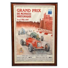 Grande affiche de course encadrée, Monaco Grand Prix, 1997