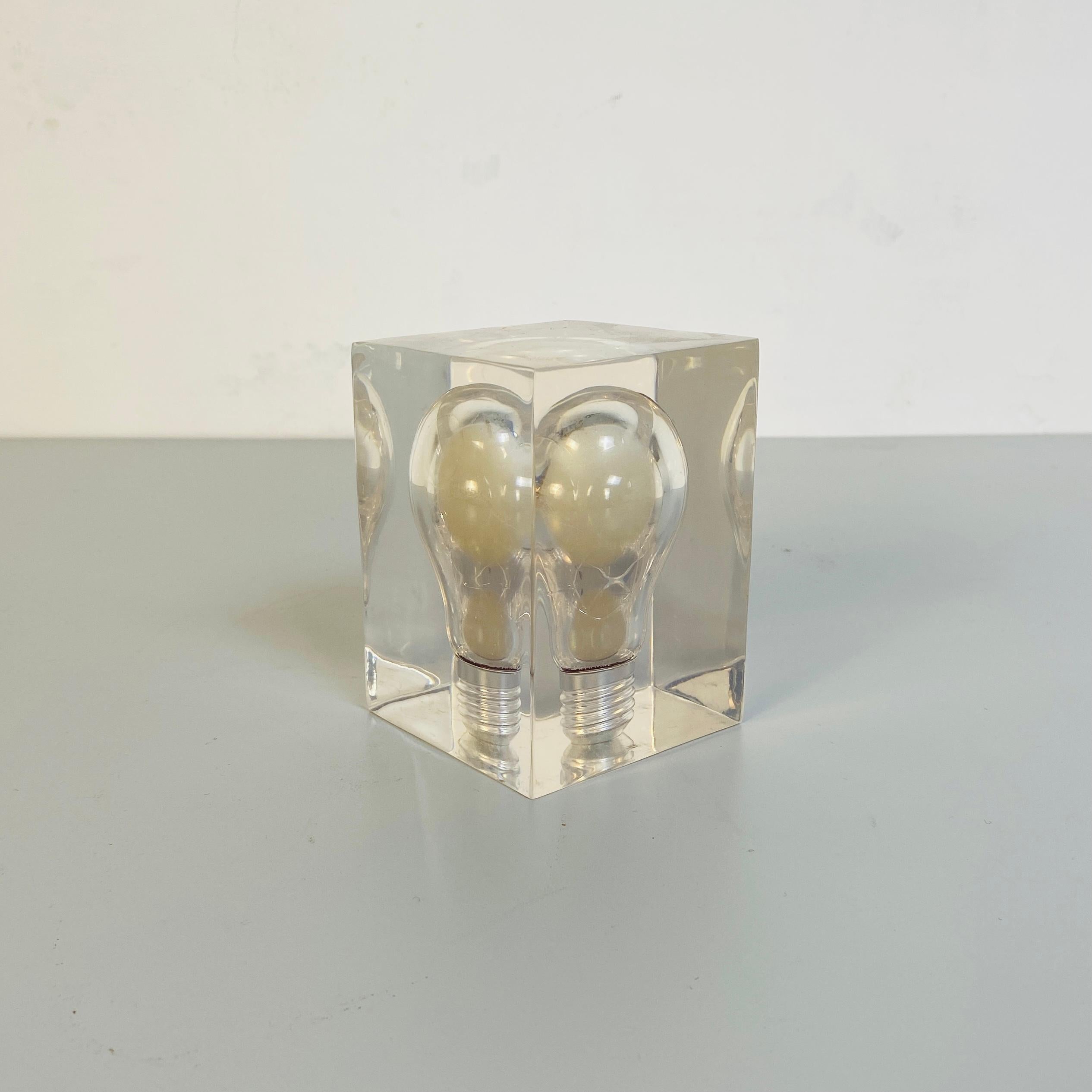 Late 20th Century French Mid-Century Modern Lucite Sculpture by Pierre Giraudon, 1970s For Sale