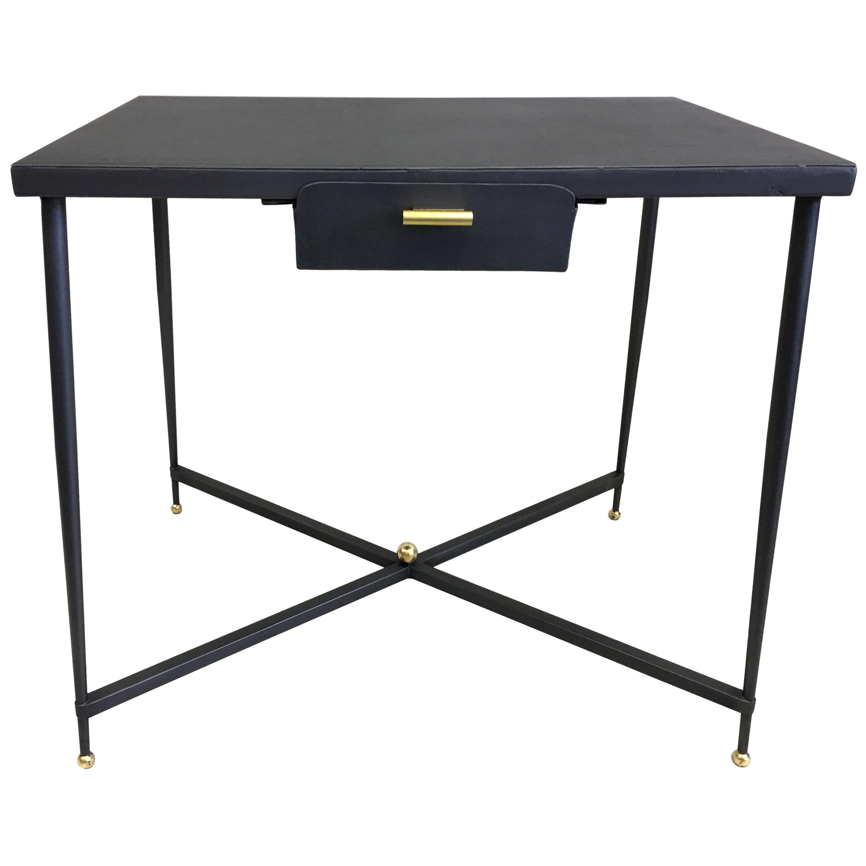 French Mid-Century Modern Neoclassical Desk /Writing Table by Jacques Adnet 1940 For Sale