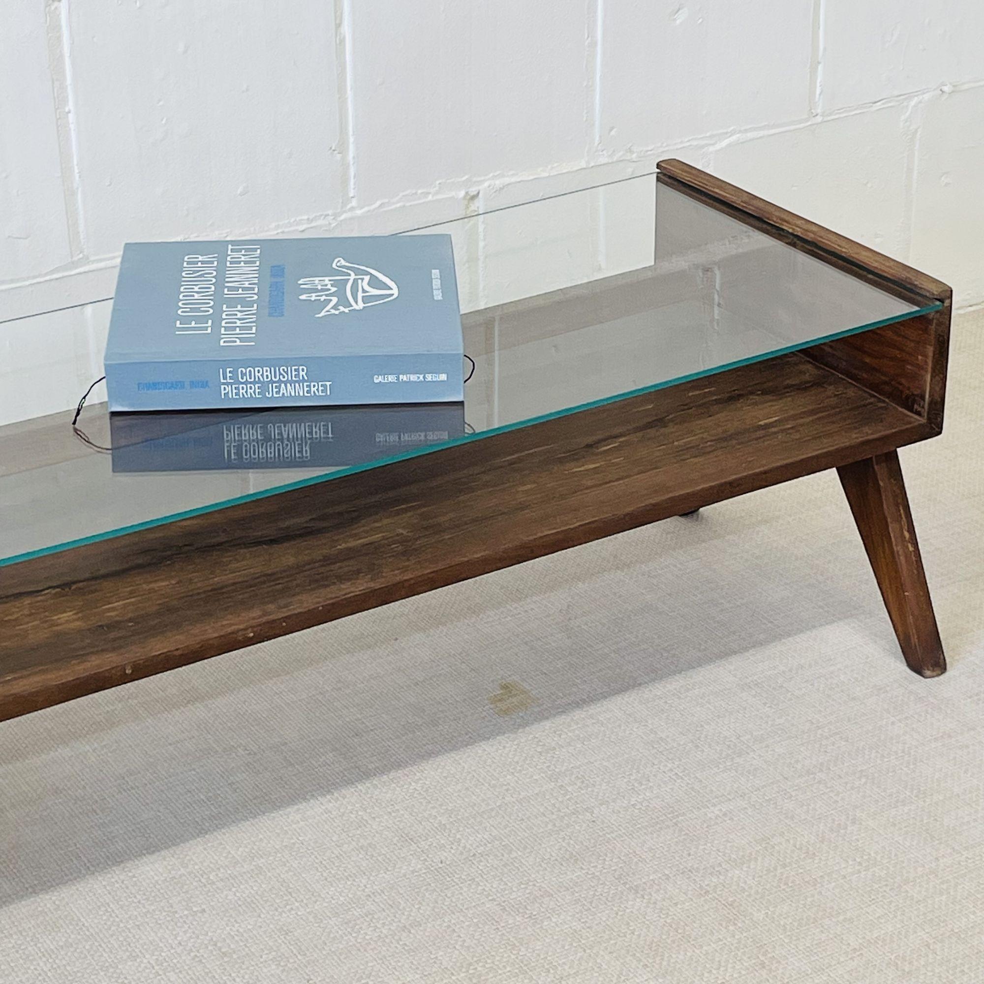 Pierre Jeanneret, French Mid-Century Modern, Rectangular Coffee Table, India 3
