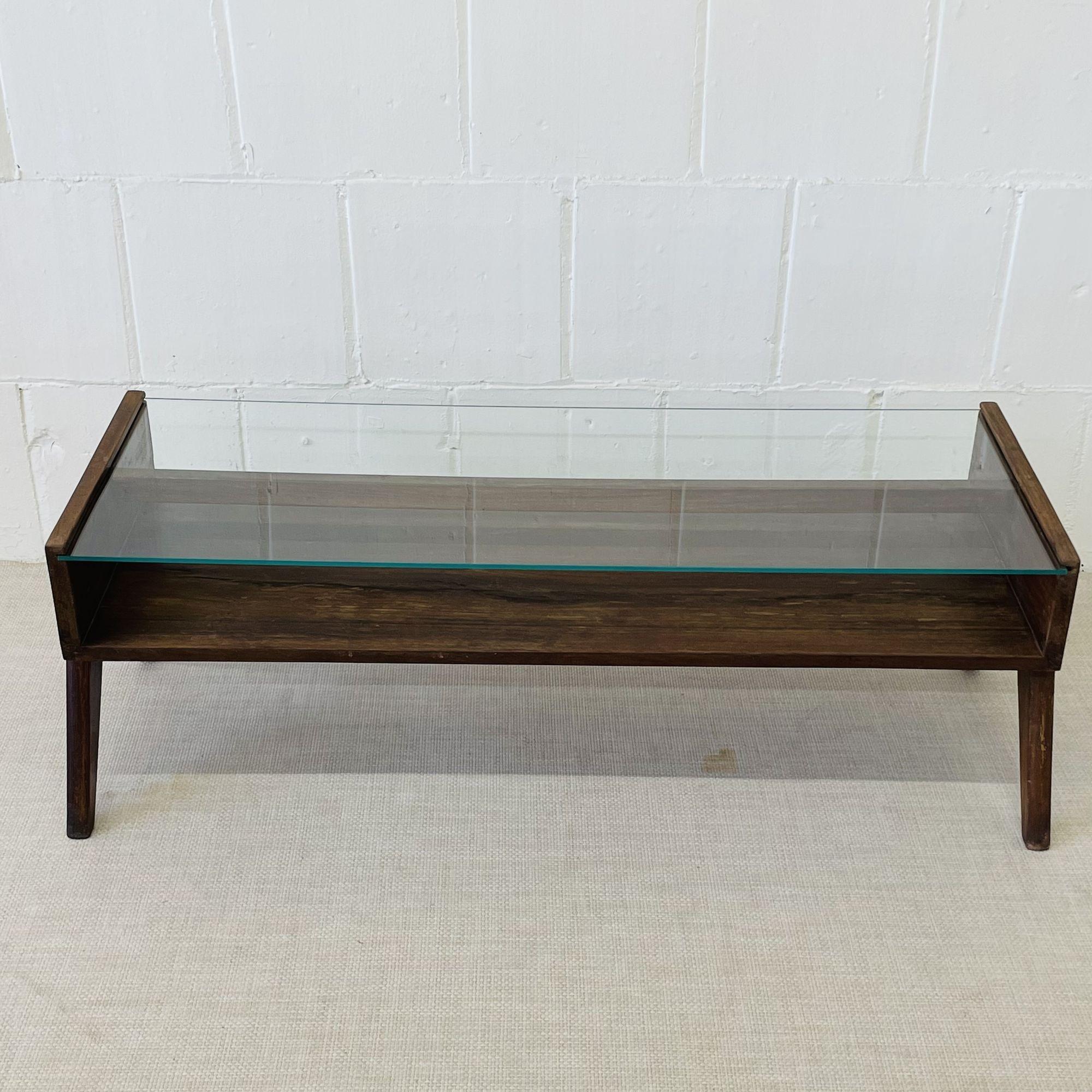 Pierre Jeanneret, French Mid-Century Modern, Rectangular Coffee Table, India 7