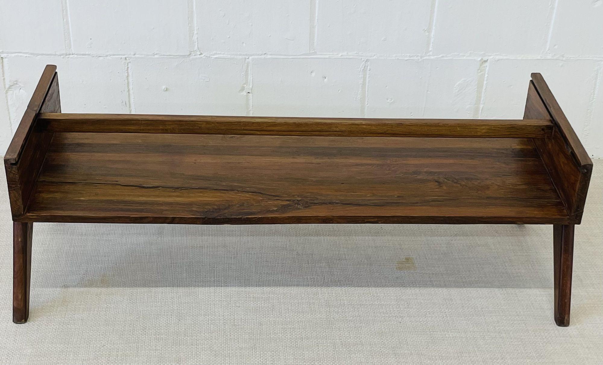 Pierre Jeanneret, French Mid-Century Modern, Rectangular Coffee Table, India 2