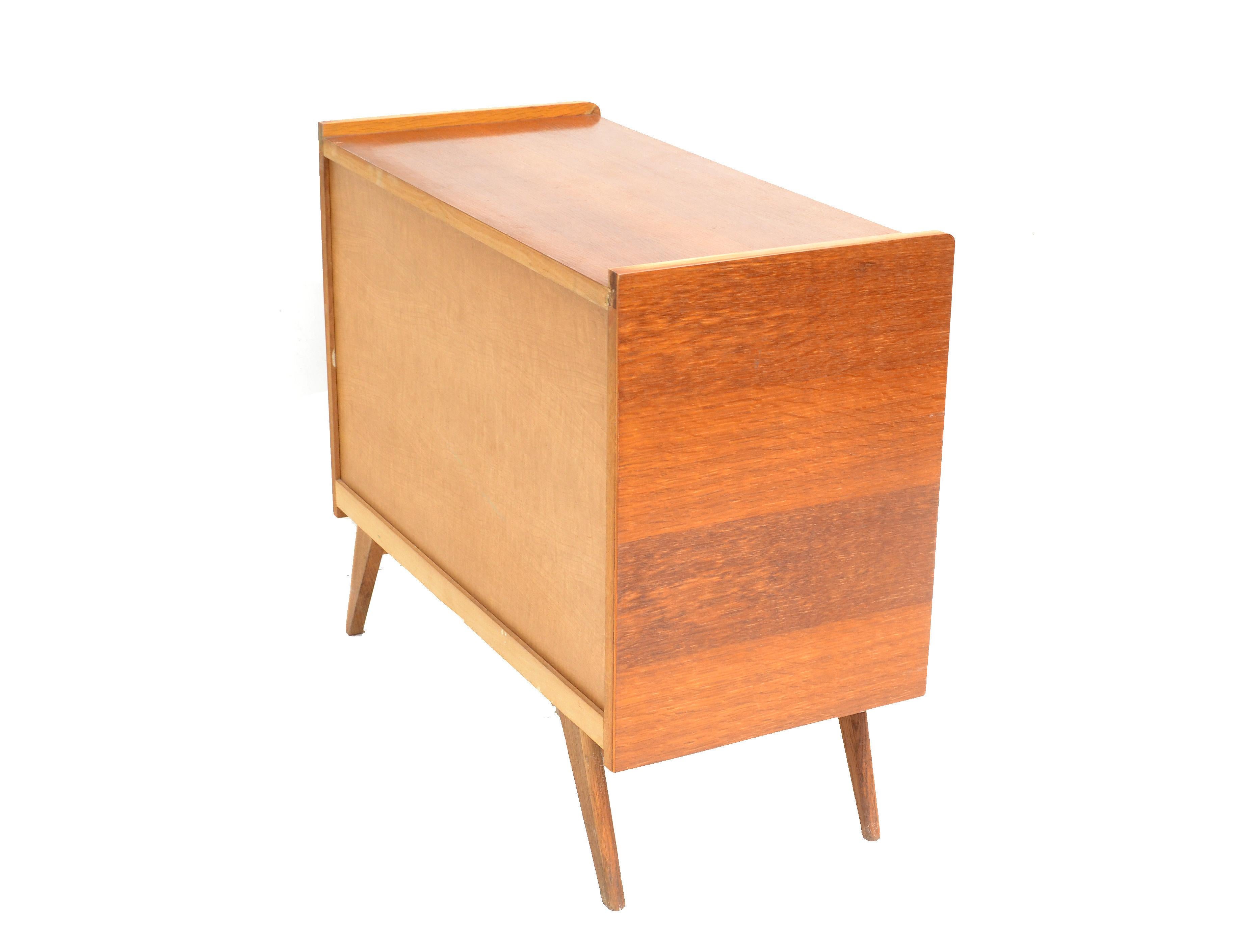 French Mid-Century Modern Rattan and Wood Commode Dresser 5