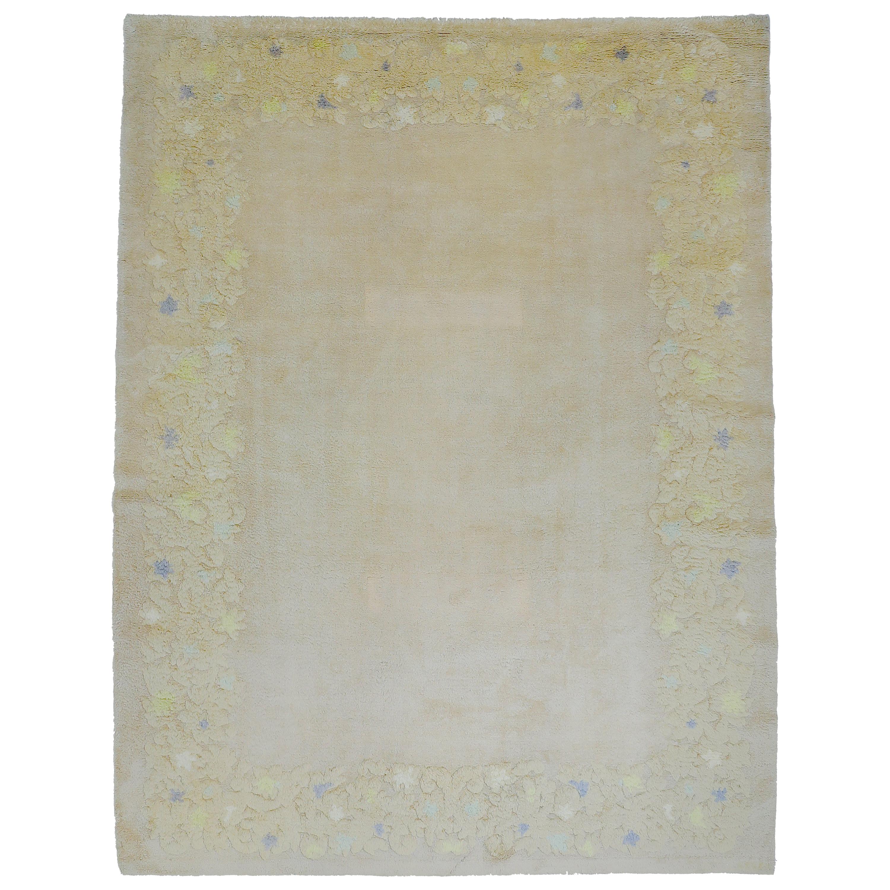 Tappeto francese della metà del secolo scorso firmato Leleu in vendita