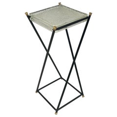 Table d'appoint/de bout française moderne du milieu du siècle dernier par Jacques Adnet & Max Ingrand